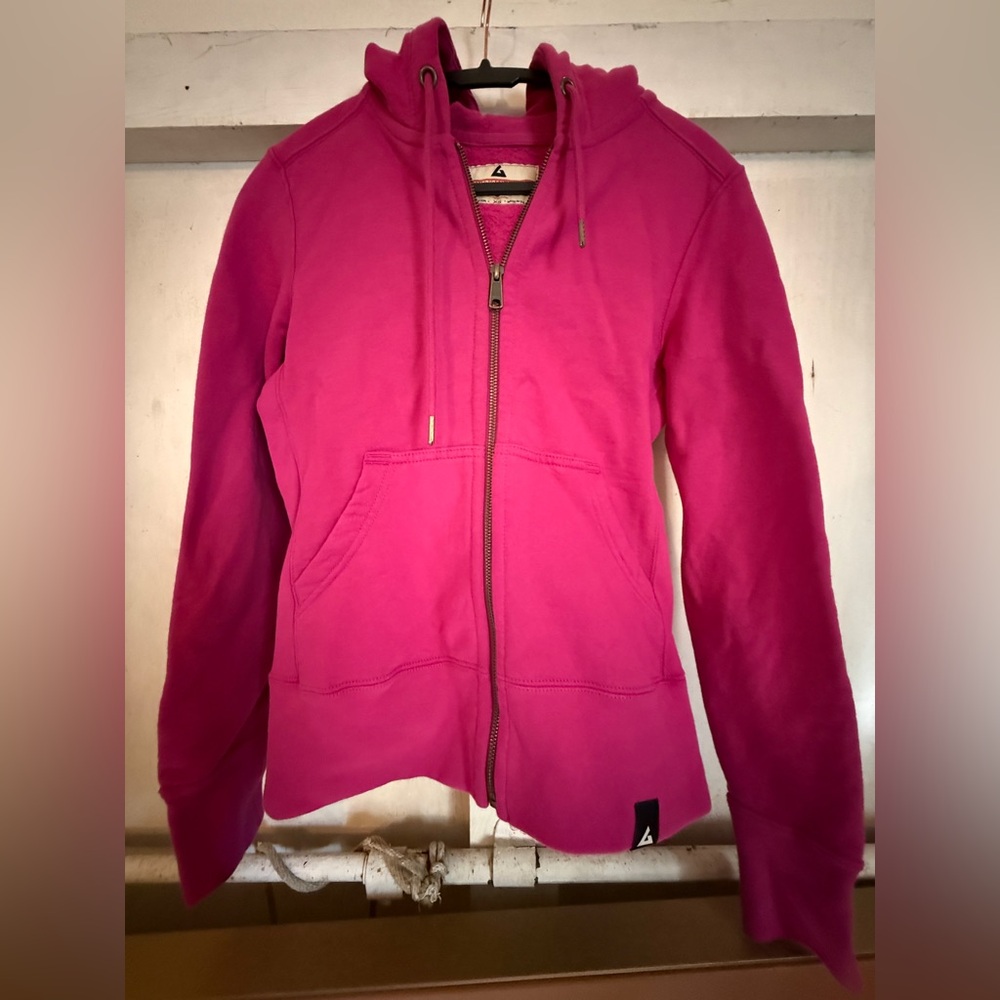 American Giant hot pink zip up hoodie NWOT